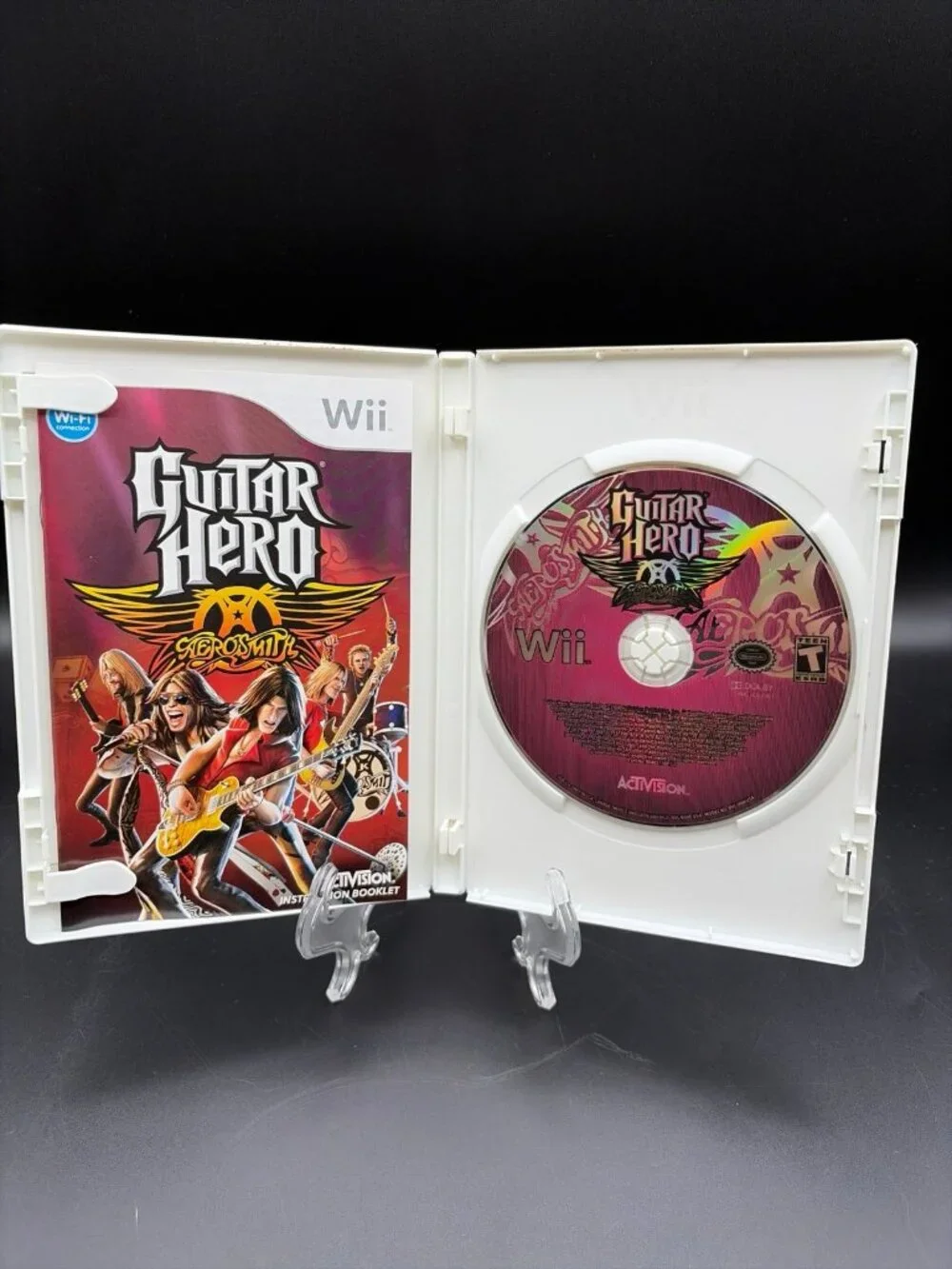 Guitar Hero: Aerosmith (Nintendo Wii, 2008) Complete CIB Tested Working